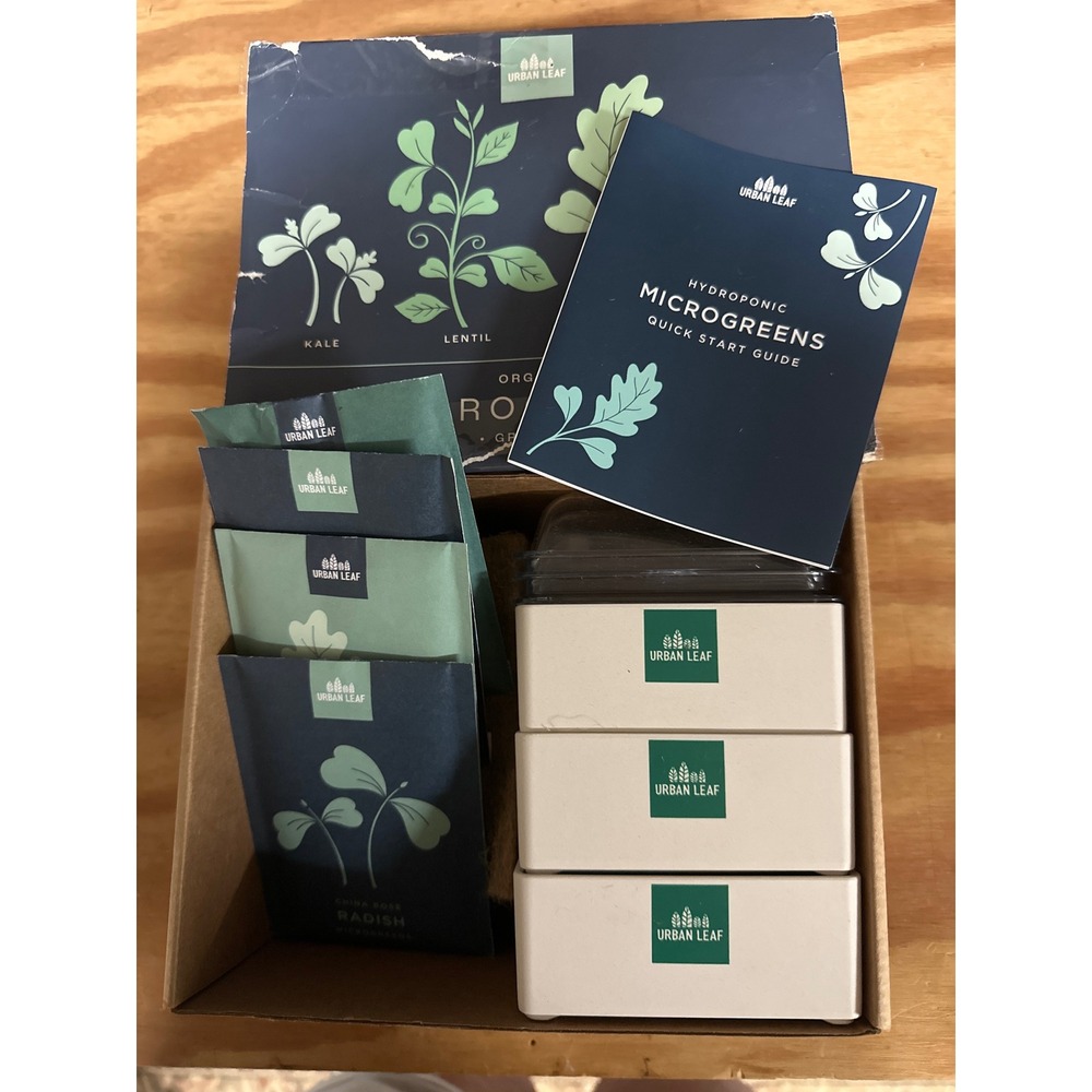 Urban Leaf Hydroponic Microgreens Grow Kit Organic Kale Mustard Radish Lentil